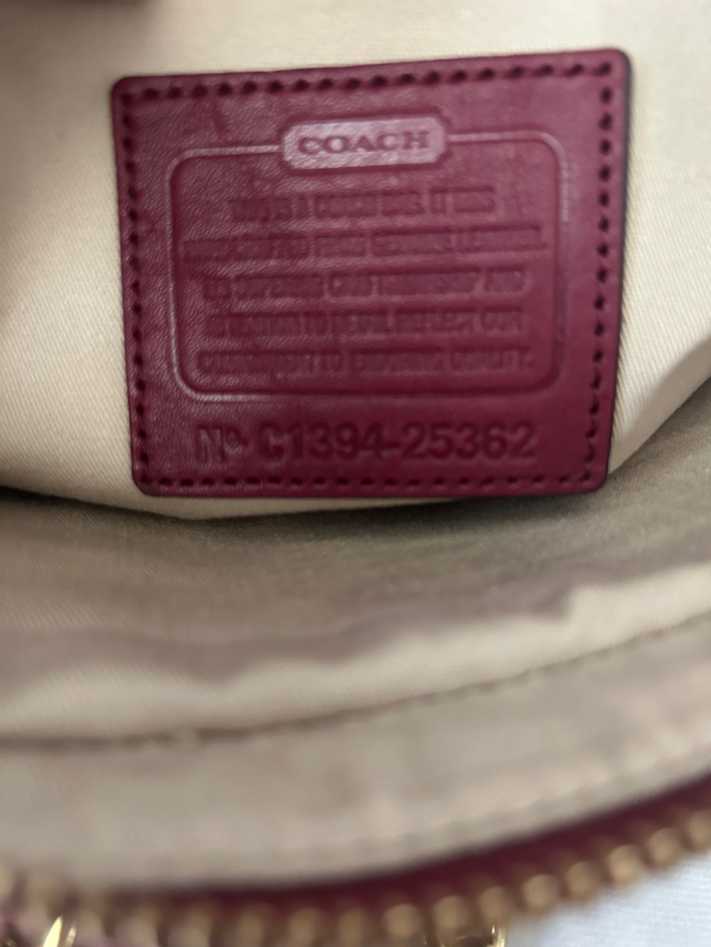 Coach Rare Legacy Flight Deep Rich Red Leather Gold Chain Crossbody Bag Purse 🌺🌺 - Picture 10 of 13